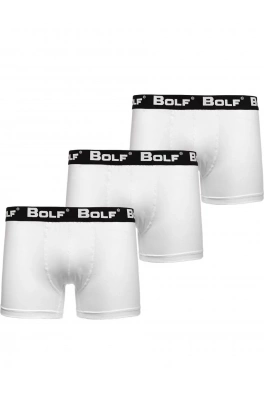 Stylové pánské boxerky Bolf 0953 3ks - bílá,