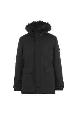 Fabric Long Parka Jacket