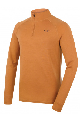 Pánská merino mikina HUSKY Aron Zip M mustard
