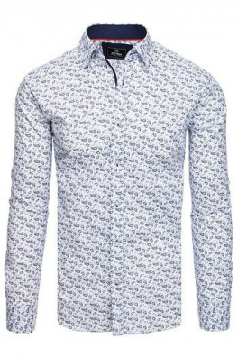 PREMIUM white men's shirt with long sleeves DX1815