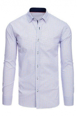 White men's shirt with patterns DX1884