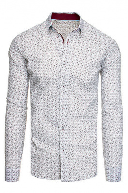 White men's shirt with patterns DX1945