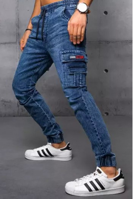 Spodnie męskie jeansowe joggery niebieskie Dstreet UX3574