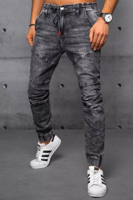 Spodnie męskie jeansowe joggery szare Dstreet UX3584