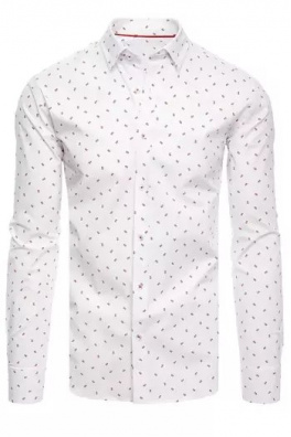 Koszula męska we wzory biała Dstreet DX2181