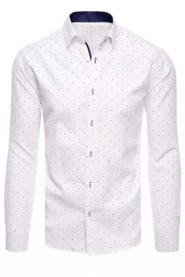 Koszula męska we wzory biała Dstreet DX2188