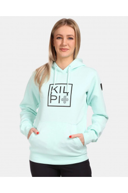 Dámská bavlněná mikina s kapucí Kilpi NIKY-W Mentolová