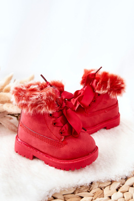 Children's Boots Insulated With Fur Red Tesoro