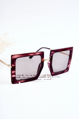 Čtvercové mramorové sluneční brýle V160018 Violet