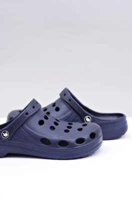 Men's Slides Sandals Crocs Navy Blue