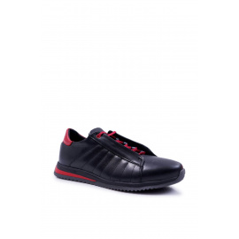 Men's Brogues Bednarek Sport Leather Shoes Black Geos