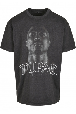 Tupac Up Oversize Tee charcoal