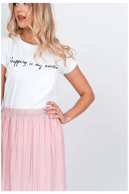 Dámské tričko s nápisem "Shopping is my cardio" - bílá,