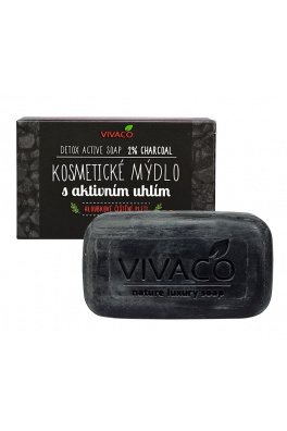 VIVACO Přírodní mýdlo s aktivním uhlím CHARCOAL 2% 100 g