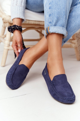 Women’s Suede Loafers Navy Blue San Marino