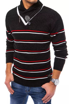 Sweter męski czarny Dstreet WX1833