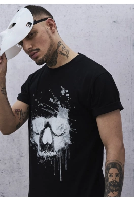 Waterpaint Skull Tee black