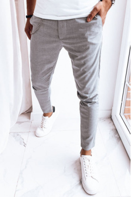 Spodnie męskie casual jasnoszare Dstreet UX4011