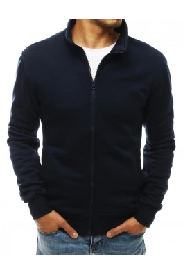 Navy blue men's sweatshirt without a hood BX4567