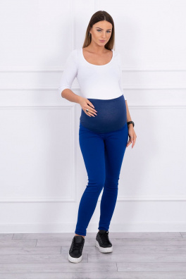 Těhotenské kalhoty, barevné džíny tmavě modré
