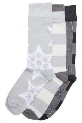 Christmas Snowflakes Socks 3-Pack lightasphalt