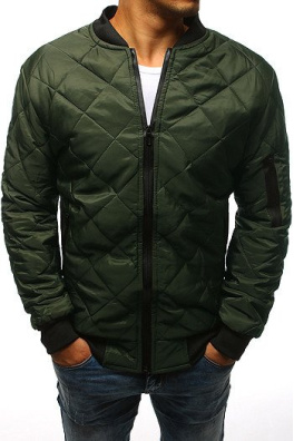 Men's quilted bomber jacket green TX2216