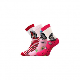 3PACK dětské ponožky Boma růžové (Krtek-Mix 1) 