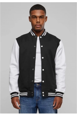 2-tone College Sweatjacket blk/wht