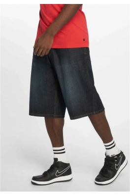 Rocawear FRI Baggy Fit Jeansshort dark blue washed