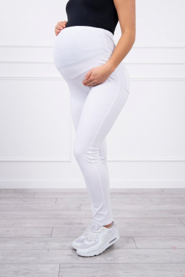 Cotton maternity pants white