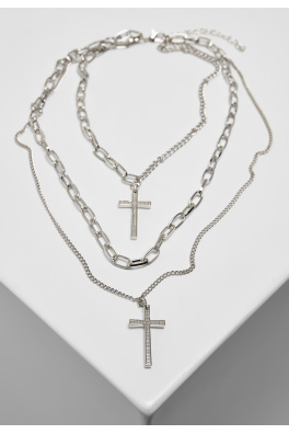 Layering Cross Necklace silver