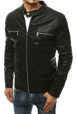 Black men's leather jacket TX3465