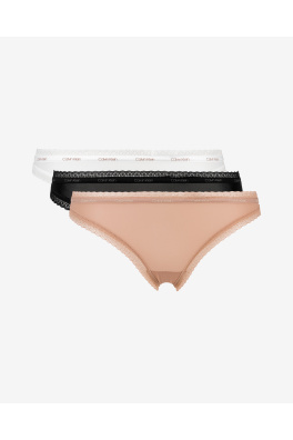 3PACK dámská tanga Calvin Klein vícebarevné (QD3802E-FIY)