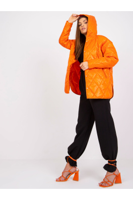 Pomarańczowa kurtka damska z kapturem Eleanor RUE PARIS