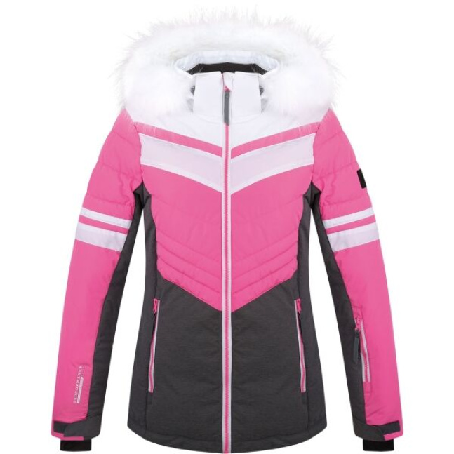 Dámská lyžařská bunda LOAP ORINNA Růžová/Černá/Bílá