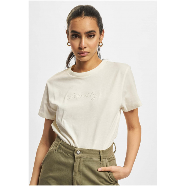 DEF Handwriting Definitely Embroidery T-Shirt offwhite