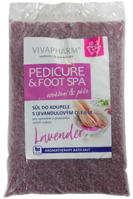 VIVACO Levandulová sůl do koupele PEDICURE a FOOT SPA 1000 g