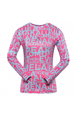 Dámské rychleschnoucí triko ALPINE PRO LOUSA pink glo varianta pb