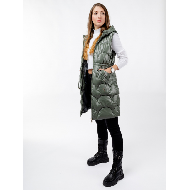Dámská prošívaná vesta GLANO - khaki