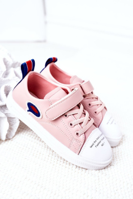 Children's Sneakers With Velcro Pink Cartoon
