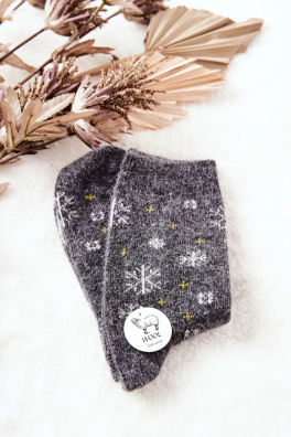 Vánoční ponožky Sněhové vločky šedé