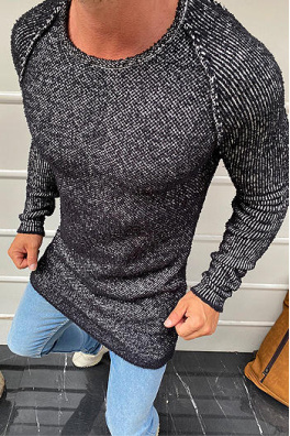 Sweter męski czarny WX1583