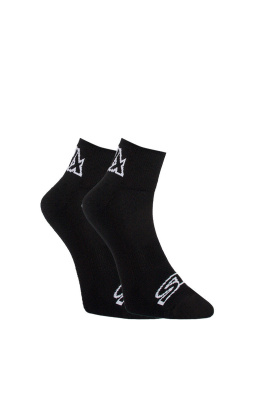 Ponožky Styx kotníkové černé s bílým logem (HK960)