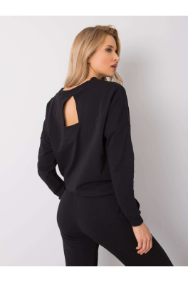 RUE PARIS Czarna bluza z kapturem