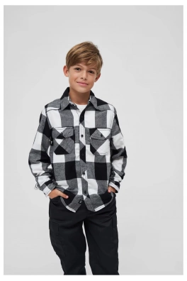 Checkshirt Kids white/black