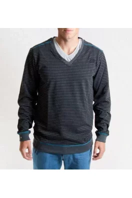 Sweatshirt The V Mel/Black