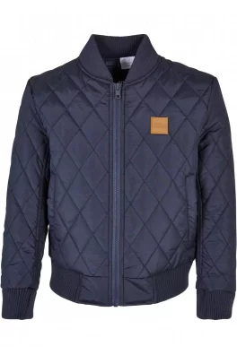 Boys Diamond Quilt Nylon Jacket navy