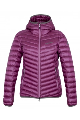 Dámská lehká zateplovací péřová bunda Hannah ARY fuchsia stripe