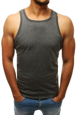 Men's tank top without print anthracite RX3588