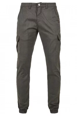 AOP Glencheck Cargo Jog Pants darkgrey